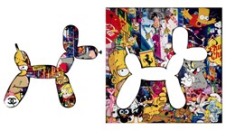 Koon Is Art by Auguste - Original Glazed Mixed Media on Aluminium sized 39x39 inches. Available from Whitewall Galleries